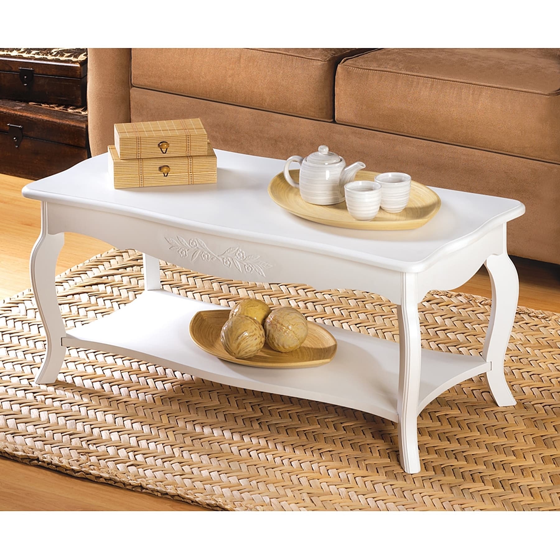 Shop Hartford Country Stlye White Coffee Table On Sale Free