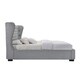 Shop Manchester King-Size Tufted Wing Upholstered GreyPlatform Bed ...