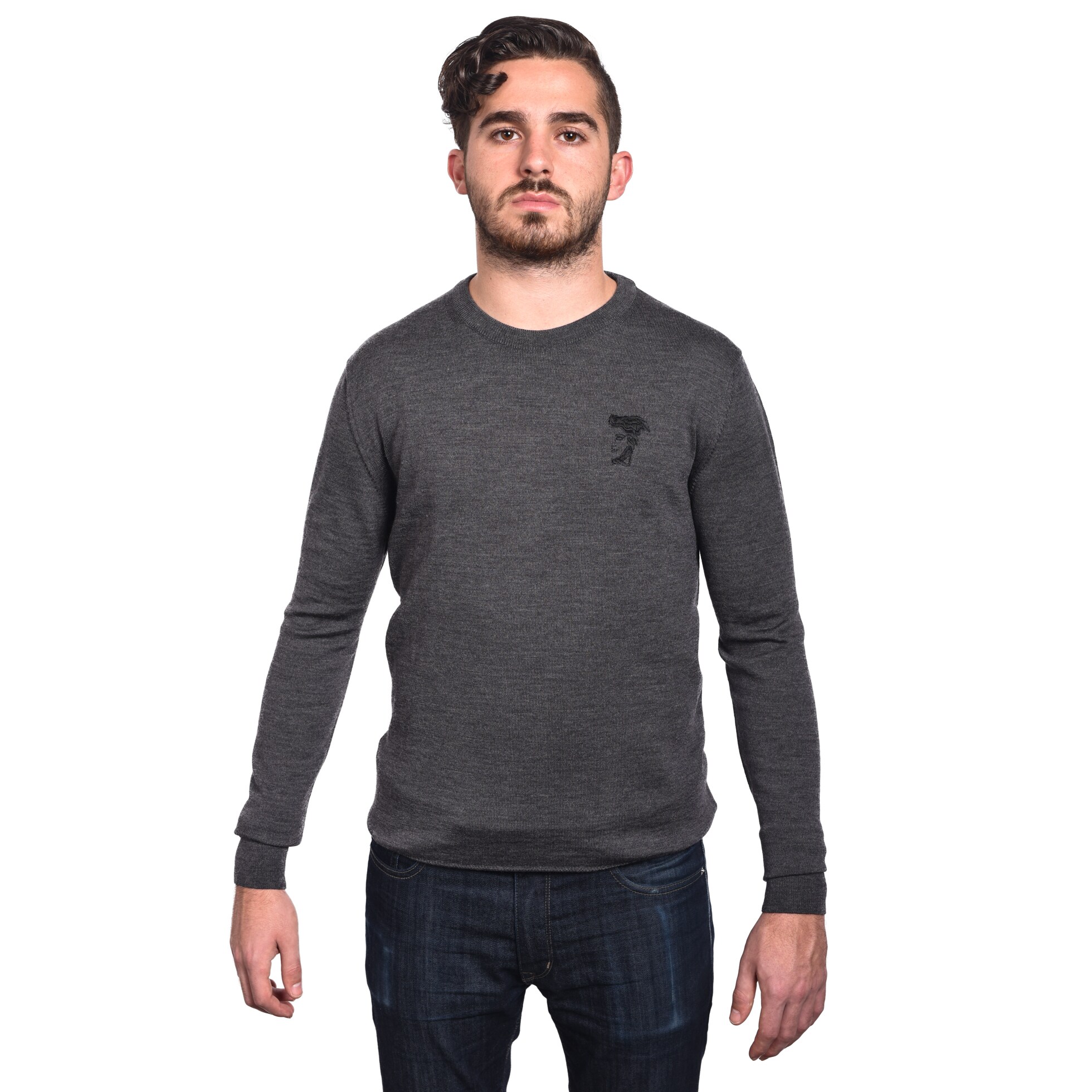 versace men's crew neck sweater
