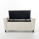 preview thumbnail 5 of 17, Alden Tufted Faux Leather Armed Storage Ottoman Bench by Christopher Knight Home White