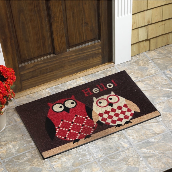 Shop Owls Vinyl Backed Coir Doormat Free Shipping On Orders Over 45