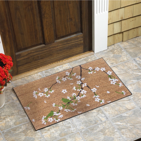 Monogrammed Floor Mats >> Shop Cherry Blossom Vinyl Backed Coir Door Mat (18"x30") - Overstock - 11489591 Monogrammed Floor Mats >> Shop Cherry Blossom Vinyl Backed Coir Door Mat (18"x30") - Overstock - 11489591