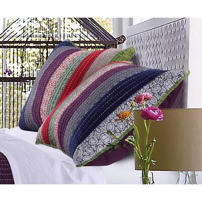 Greenland Home Fashions Marley 100% Cotton Pillow Shams, Set of 2