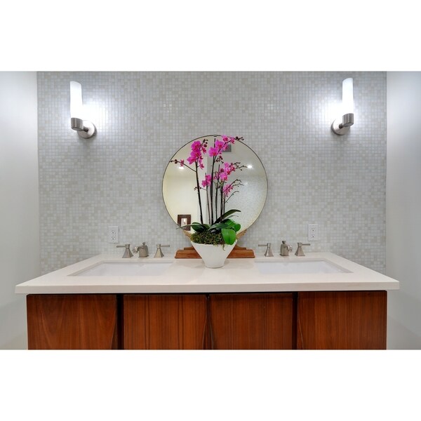 Shop Brio White Linen Mosaic Blend Tile (225 tiles per sheet) Overstock 11489897