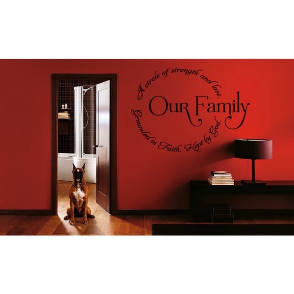 Our Family Circle quote Wall Art Sticker Decal   18445513  