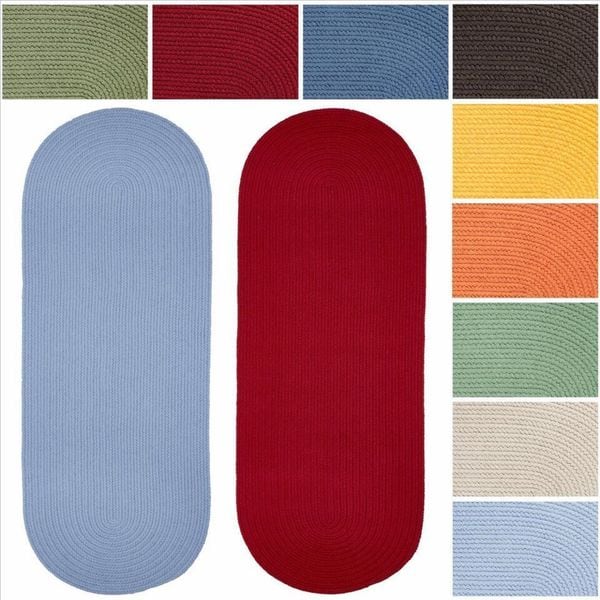Shop Rhody Rug Venice Indoor / Outdoor Oval Braided Rug (2' x 6') 2' x 6' On Sale Free