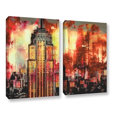 ArtWall Niel Hemsley's Empire IV 2-piece Gallery Wrapped Canvas Set