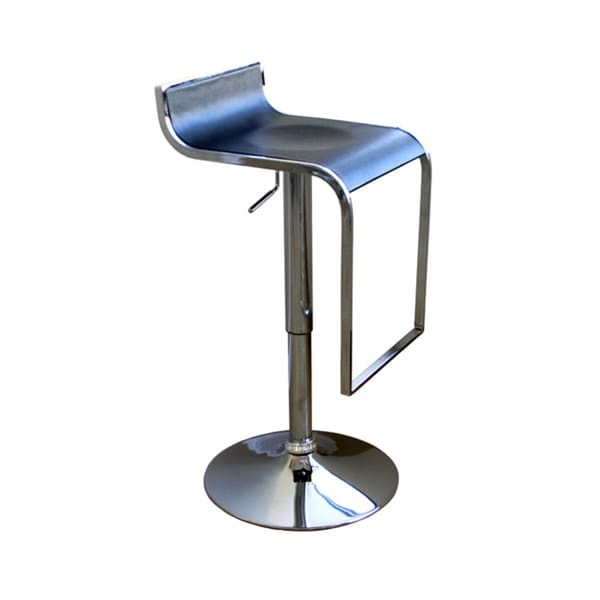Shop Modern Silver Metal 2130" Adjustable Bar Stool by Baxton Studio Free Shipping Today