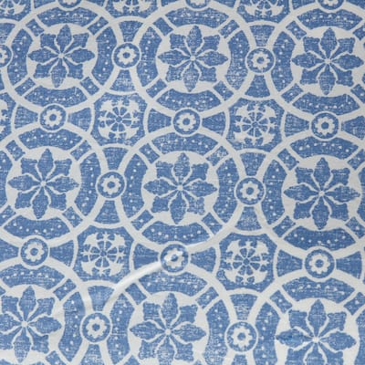 Mosaic Blue Print Duvet Cover Set