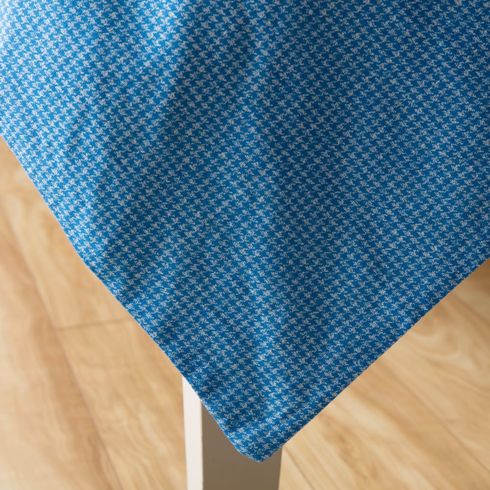 Blue Houndstooth Duvet Cover Set