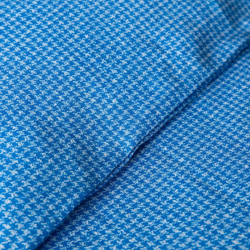 Blue Houndstooth Duvet Cover Set
