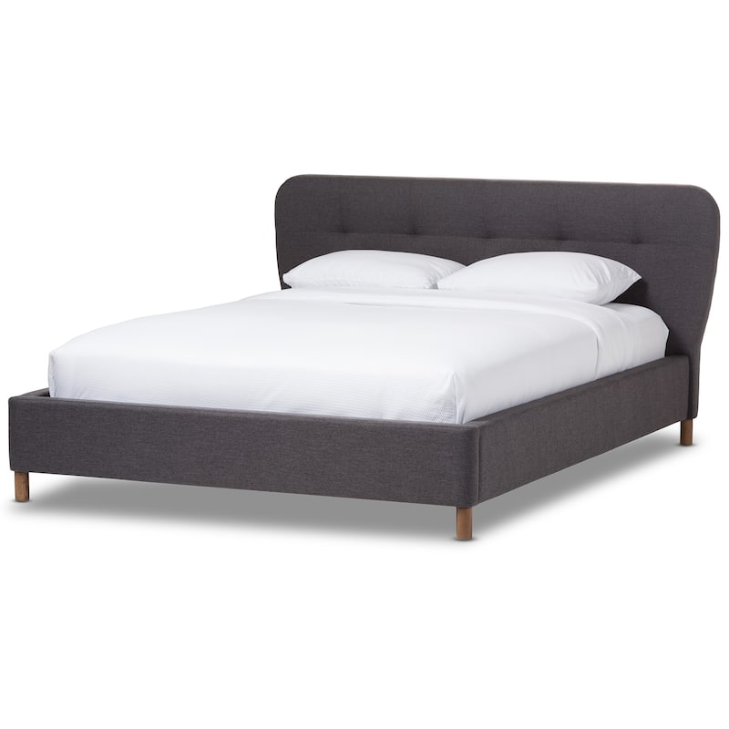 Carson Carrington Alingsas Mid-Centry Modern Bed-Dark Grey