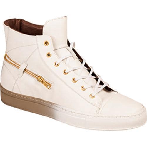 Shop Men's Bacco Bucci Teo High Top Sneaker White Calf Leather - Free ...