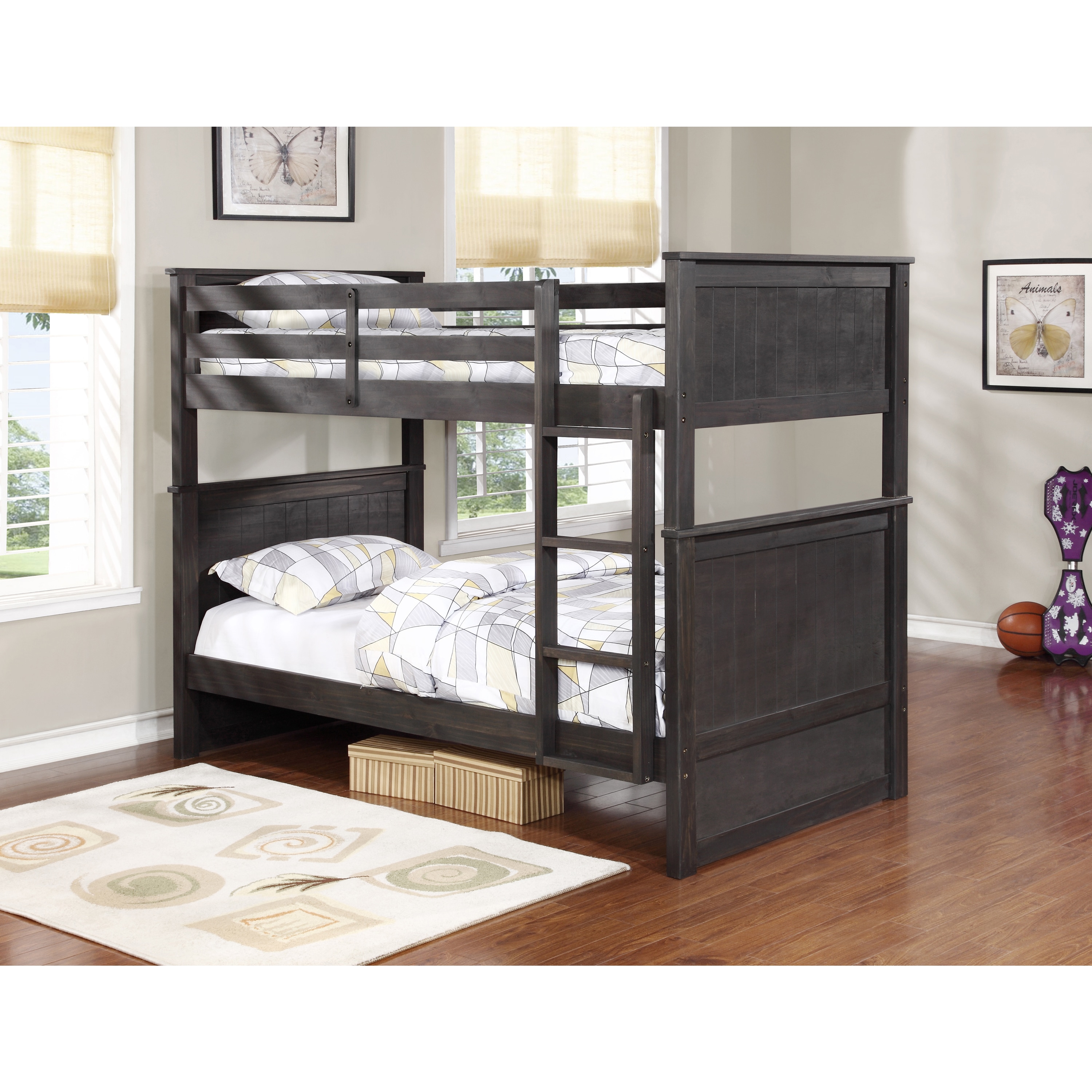 madyson twin over full bunk bed with storage