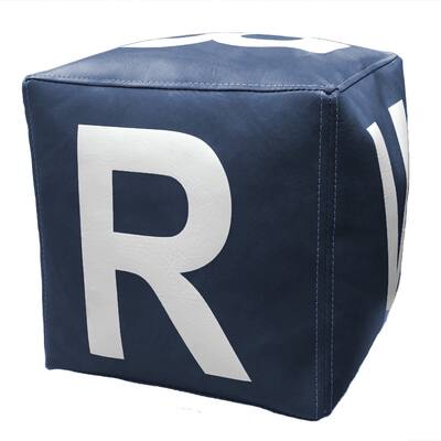 Inno-Block 12-inch Block with 7-inch White Letters in Dark Blue Vinyl