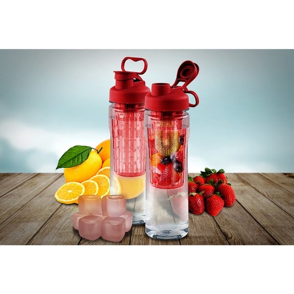 Fruit Infuser Tritan 28 oz. Water Bottle with Reusable Ice Cubes - On Sale - Bed Bath & Beyond