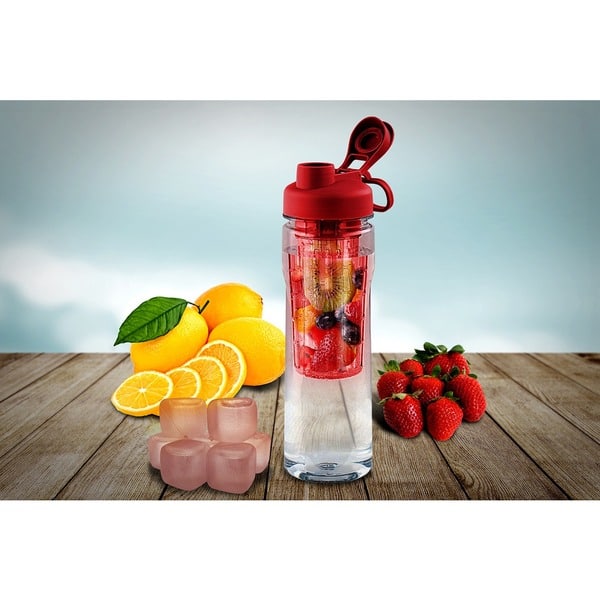 Fruit Infuser Tritan 28 oz. Water Bottle with Reusable Ice Cubes - On Sale - Bed Bath & Beyond