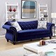 preview thumbnail 6 of 8, Tese Glam Fabric Tufted Rolled Arms 2-Piece Sofa Set by Furniture of America