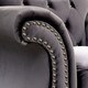 preview thumbnail 4 of 8, Tese Glam Fabric Tufted Rolled Arms 2-Piece Sofa Set by Furniture of America