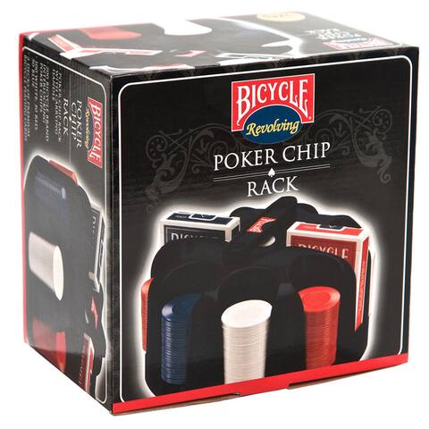 Bicycle Revolving Poker Chip Rack with Chips and Cards