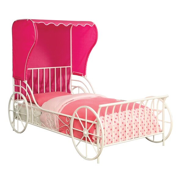 white carriage bed