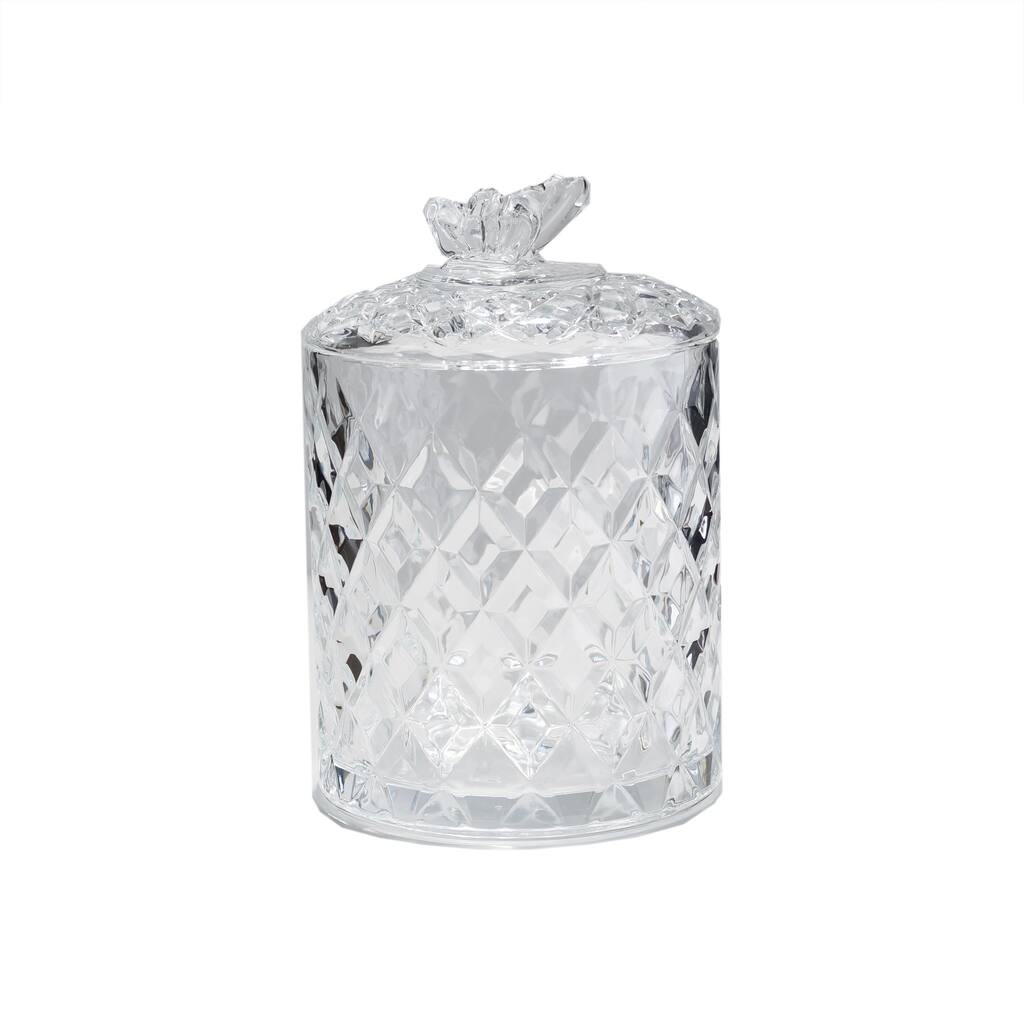 Fifth Avenue Small Crystal Butterfly Jar with Lid