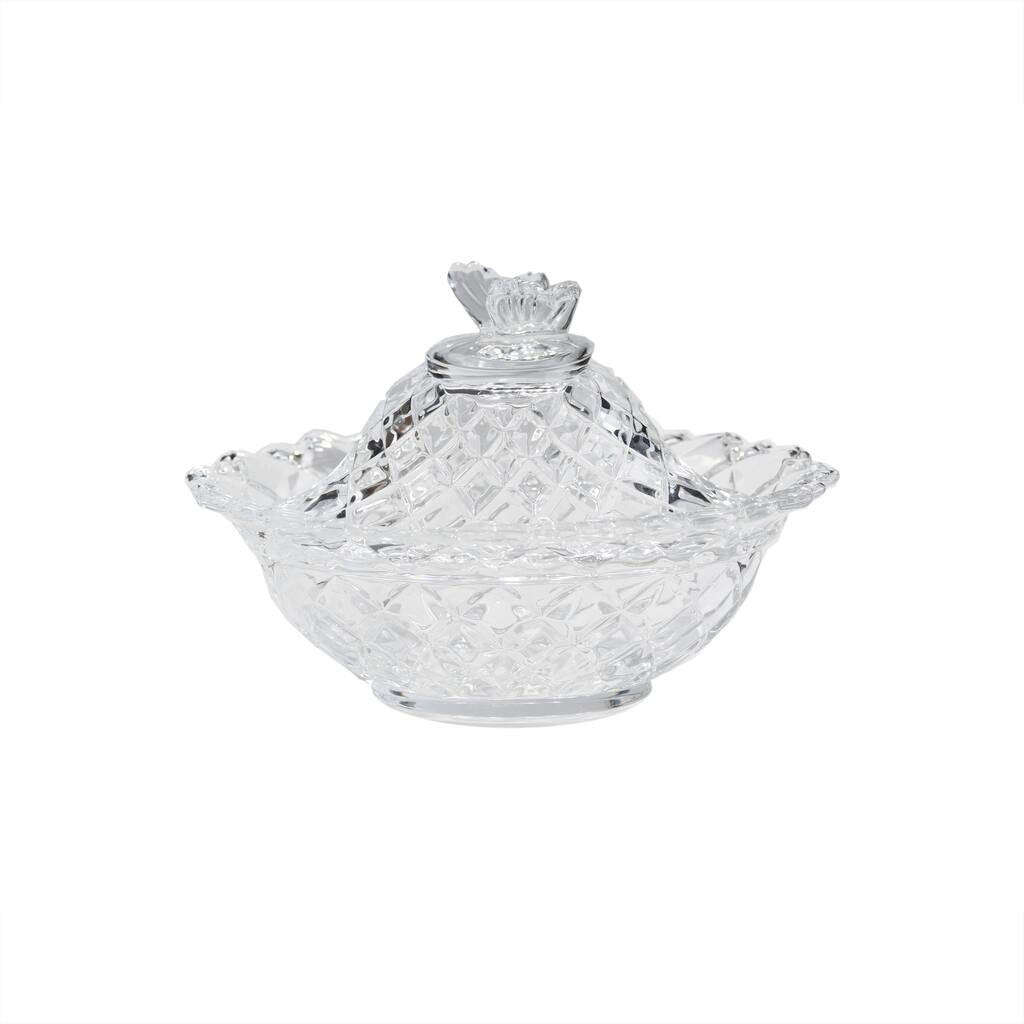 Fifth Avenue Crystal Butterfly Dish with Lid