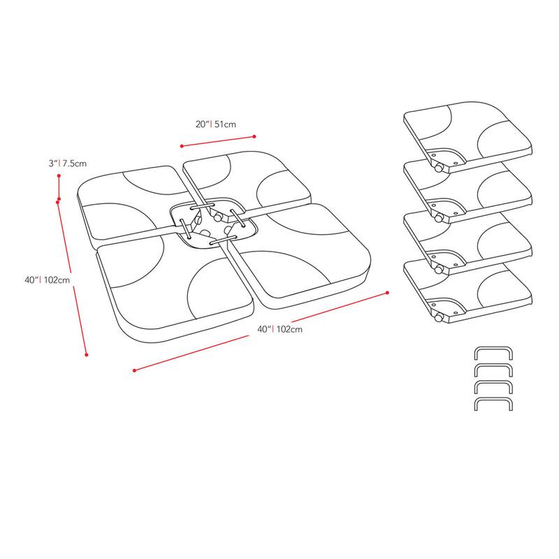 CorLiving Patio Umbrella Base Weights