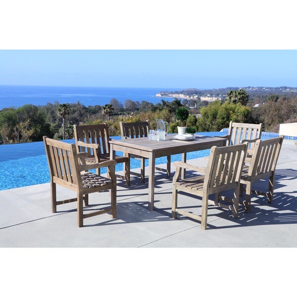 Havenside Home Surfside Eco-friendly 7-piece Hand-scraped Hardwood Dining Set