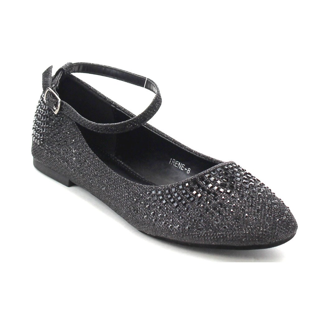 pink rhinestone flats