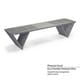 preview thumbnail 17 of 23, Backless Wood Outdoor or Indoor Bench 6' Phoenix Fossil