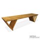 preview thumbnail 13 of 23, Backless Wood Outdoor or Indoor Bench 6' Light Brown