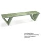 preview thumbnail 23 of 23, Backless Wood Outdoor or Indoor Bench 6' Woodland Green