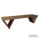 preview thumbnail 9 of 23, Backless Wood Outdoor or Indoor Bench 6' Espresso Brown