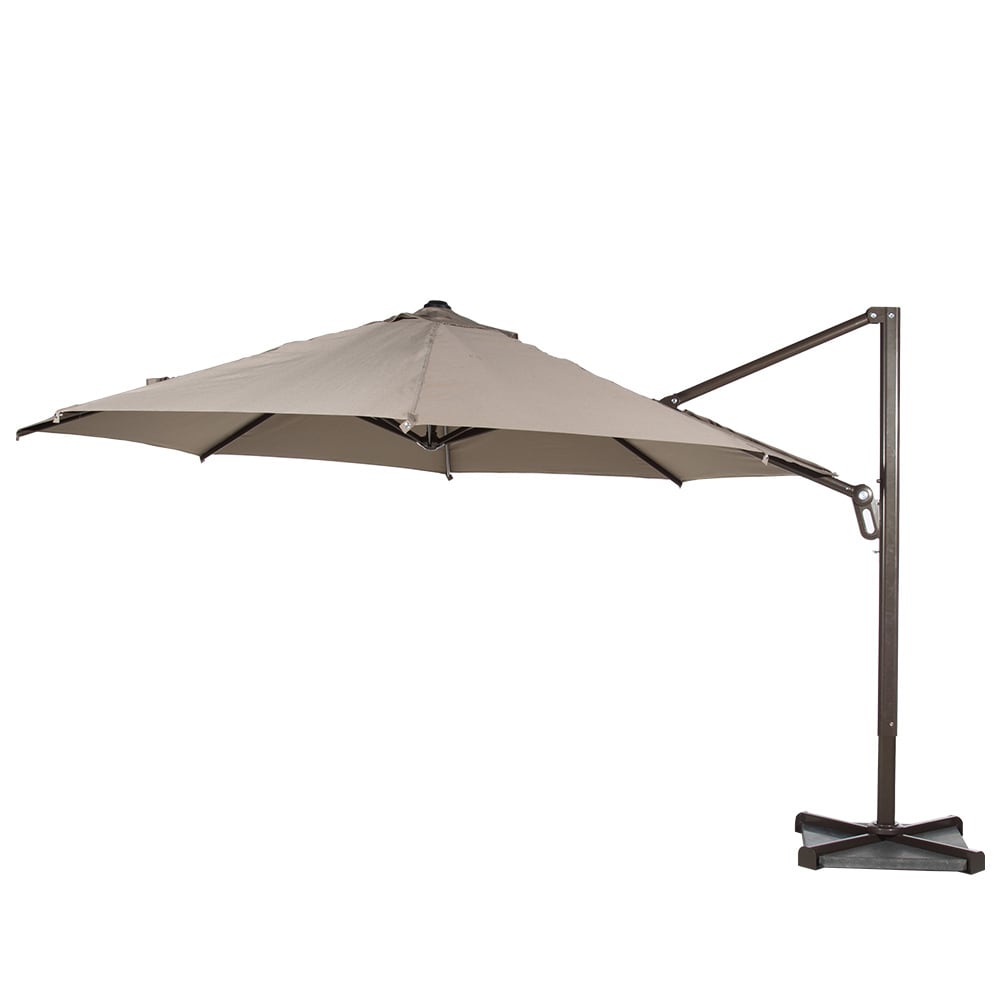 Shop Black Friday Deals On Abba Patio 11 Ft Octagon Cantilever Vented Tilt Crank Lift Patio Umbrella With Cross Base Tan Overstock 11503007