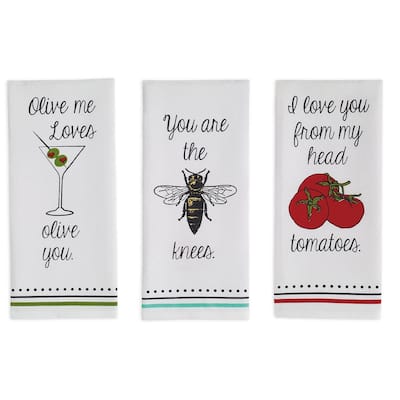 Love You Printed Dishtowel Set