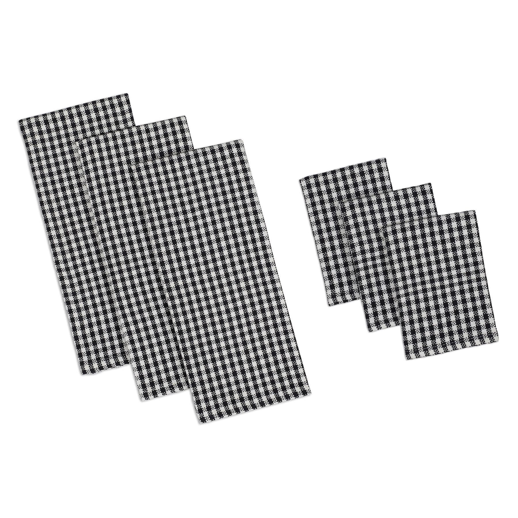Black Check Heavyweight Dishtowel Set