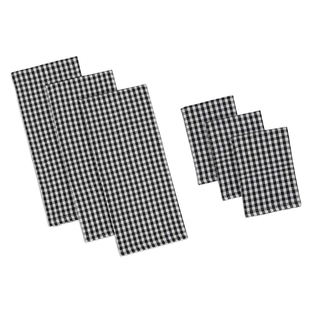 Black Check Heavyweight Dishtowel Set
