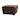 Brown Bi-cast Leather Ottoman