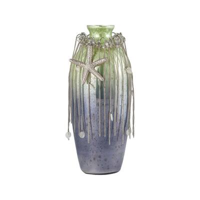Sterling Home Vase Corfu 12-Inch Glass Vase In Pampas Green