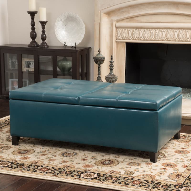 Alfred Faux Leather Medium Storage Ottoman Bench by Christopher Knight Home