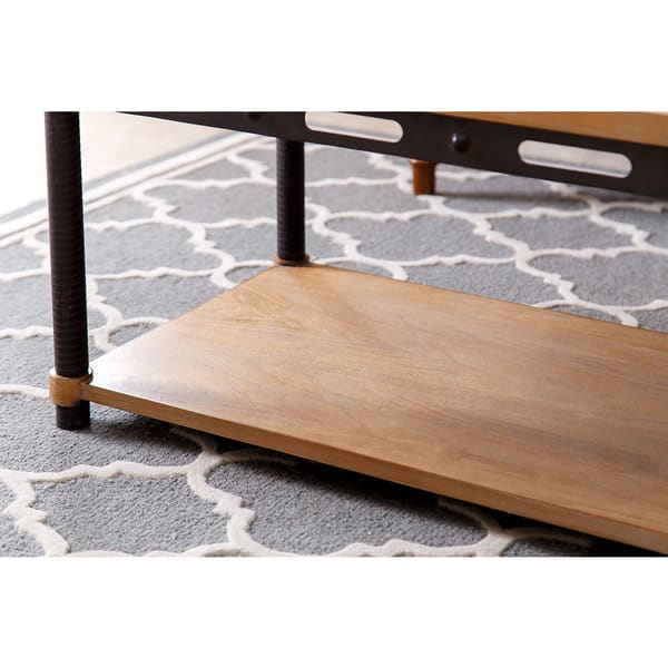 Shop Abbyson Northwood Industrial Rustic Coffee Table Free