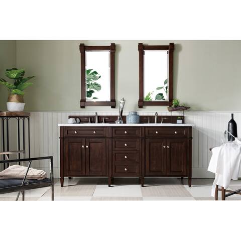 James Martin Furniture Bathroom Vanities Vanity Cabinets Brittany 72 Double Cabinet Burnished Mahogany
