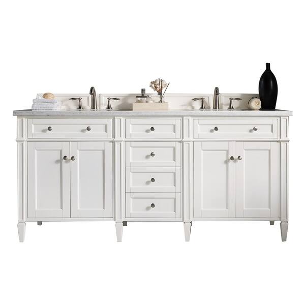 Shop Cottage White Brittany 72 Inch Double Vanity Cabinet