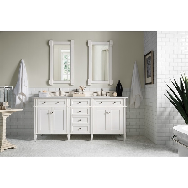 Cottage White Brittany 72-inch Double Vanity Cabinet