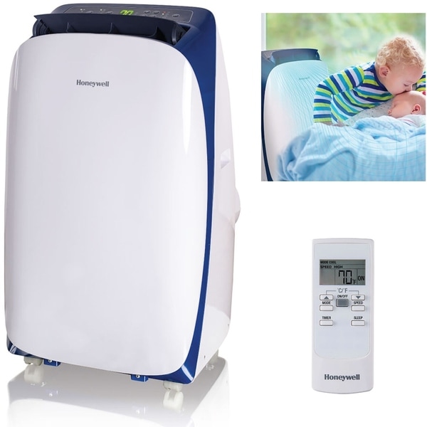 Honeywell White/ Blue HL12CESWB HL Series 12,000 BTU Portable Air Conditioner with Remote Control