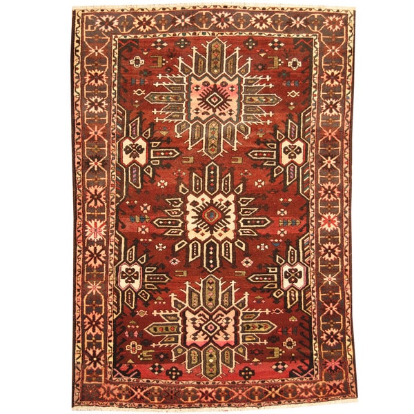 Handmade One-of-a-Kind Bakhtiari Wool Rug (Iran) - 6'8 x 10'