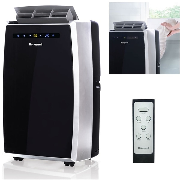 Honeywell Black/ Silver MN12CES 12,000 BTU Portable Air Conditioner with Remote Control
