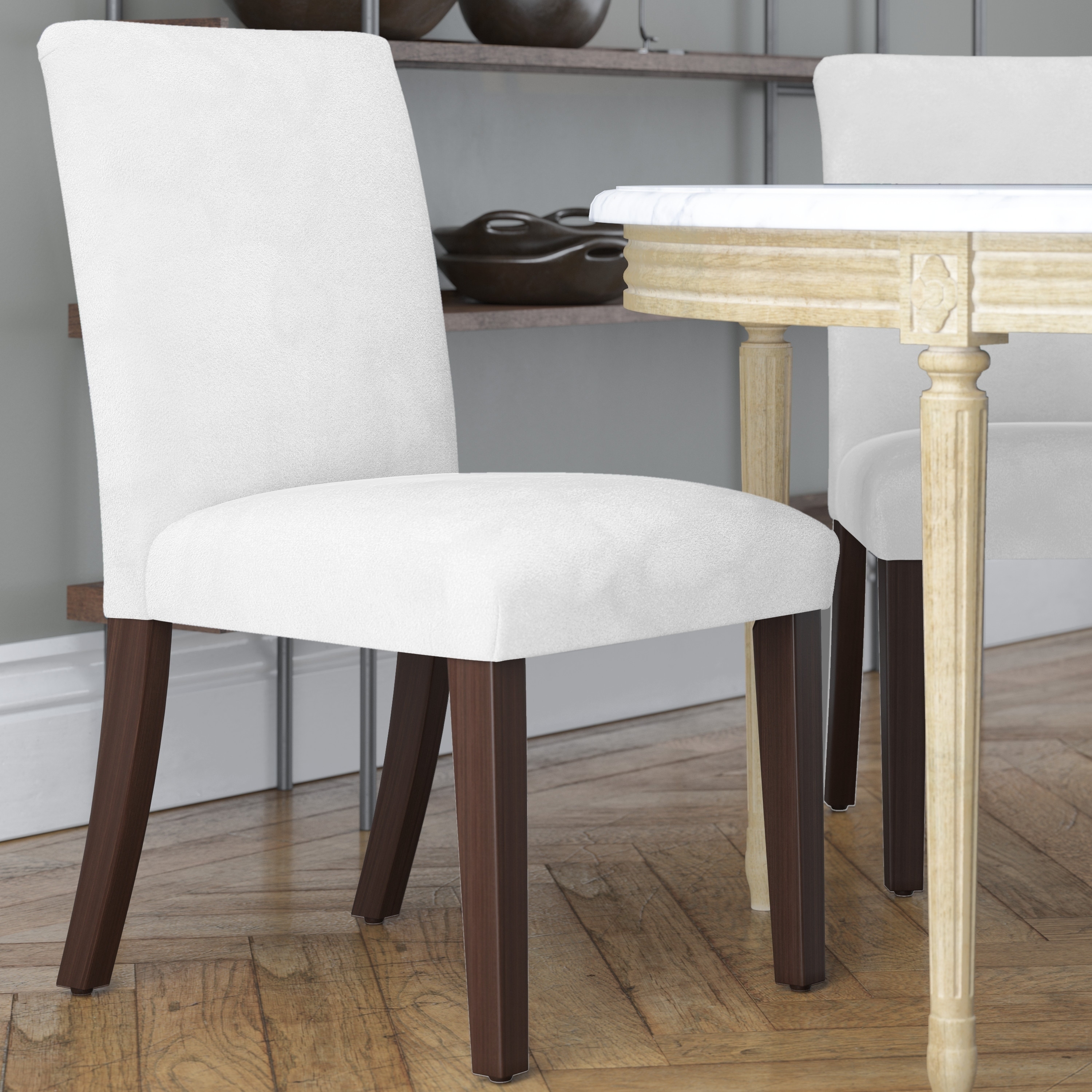 Microsuede deals dining chairs