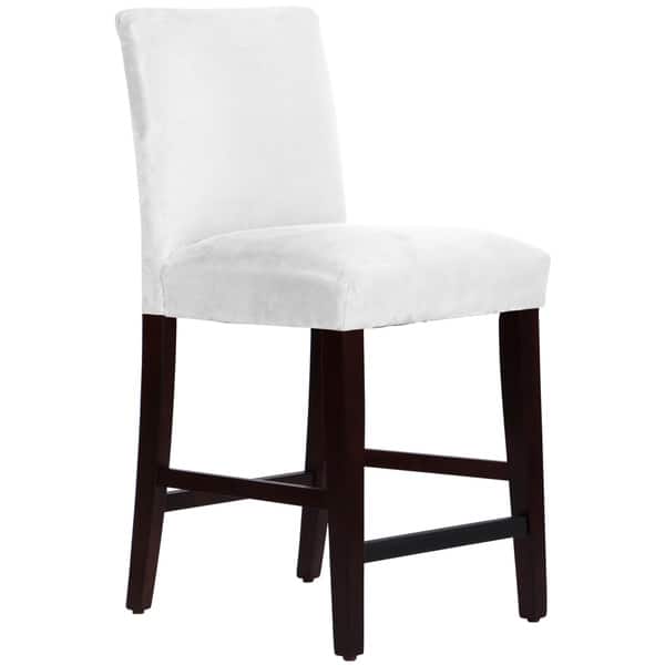 Skyline Furniture Counter Stool in Microsuede White Overstock 11511756